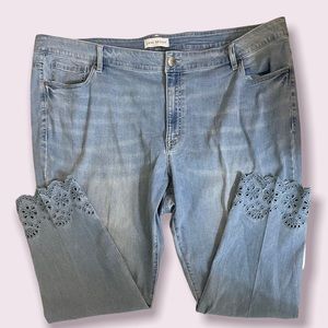 Mid-Rise Lane Bryant Cutout Jeans